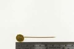 10K Yellow Gold 1853 Liberty Head Gold Dollar US Coin Stick Pin