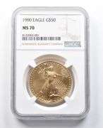 MS70 1990 $50 American Gold Eagle 1 Oz Gold NGC