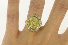 18K Yellow Gold 0.40 Ctw Diamond Athena Goddess Ring