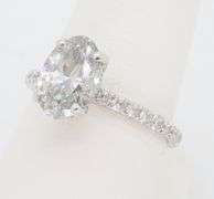2.01CTW Hidden Halo Oval Diamond Engagement Ring