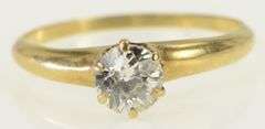 14K Yellow Gold Victorian 0.70Ct OMC Diamond Engagement Ring