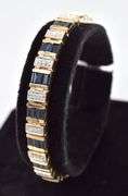 Ravishing Diamond and Sapphire Bracelet in 14K Yellow Gold
