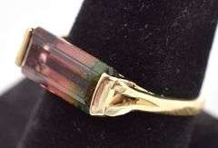 Mystic 14K Yellow Gold Approx. 4.07CTS Watermelon Tourmaline Ring