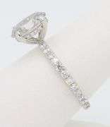 2.01CTW Hidden Halo Oval Diamond Engagement Ring