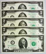 (5) Superb Crisp 2017A $2 Star Notes Philadelphia-Consecutive!