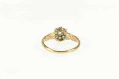 14K Yellow Gold 1.00 Ctw Old Mine Cut Diamond Halo Engagement Ring
