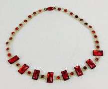 Early Czech Glass Choker Necklace