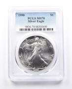 MS70 1990 American Silver Eagle PCGS