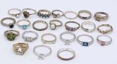 Group lot of vintage 925 sterling silver rings