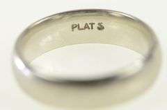 Platinum 5.0mm Vintage Classic Wedding Band Ring
