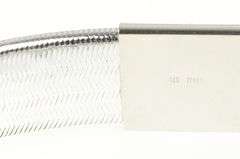 14K White Gold 10.4mm Wide Woven Banded Mesh Bangle Bracelet