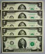 (5) Superb Crisp 2017A $2 Star Notes San Francisco-Consecutive!