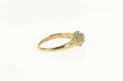 14K Yellow Gold 1.00 Ctw Old Mine Cut Diamond Halo Engagement Ring