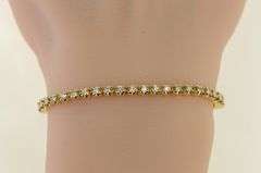 14K Yellow Gold 2.30 Ctw Diamond Classic Vintage Tennis Bracelet