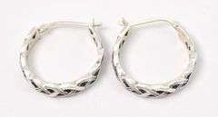 Delightful Celtic Knot Hoop Earrings in Sterling Silver