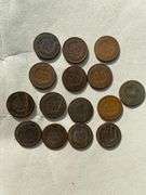 15 Various 1880 Era Indian Head Cents