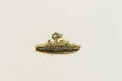 14K Yellow Gold 3D Boat Cruise Ship Liner Travel Charm/Pendant