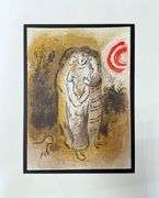 Extremely Rare and Collectible Marc Chagall Lithograph From 'The Bible' Suite