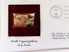 9 - 1st Day Issue Covers w/22KT Gold Stamps