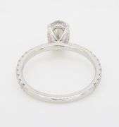 2.01CTW Hidden Halo Oval Diamond Engagement Ring