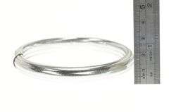 14K White Gold 10.4mm Wide Woven Banded Mesh Bangle Bracelet