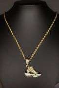 14 Kt Tr-Layered Gold Plated.High Top Shoe Pendant