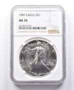 MS70 1987 American Silver Eagle NGC