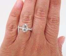 2.01CTW Hidden Halo Oval Diamond Engagement Ring