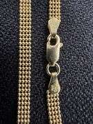 Gold Plated Sterling Silver Ball Bead Strand Chain 4mm 925 Italy Necklace 18"