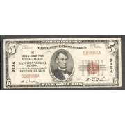 $5 1929 Anglo & London Paris NB of San Francisco, CA Ch# 9714 Very Fine