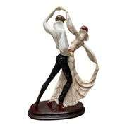 Art Deco Dancing Couple Figure by Italian Artist Santini