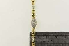 18K Yellow Gold 1.40 Ctw Diamond Link Vintage Tennis Bracelet