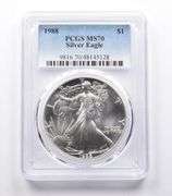 MS70 1988 American Silver Eagle PCGS