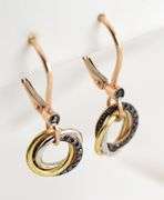 Unique Black Diamond Dangle Earrings