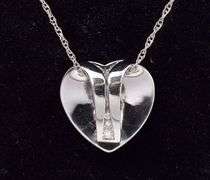 Fantastic Diamond Heart Pendant Necklace in 18K White Gold