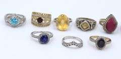 Group lot of vintage 925 sterling silver rings