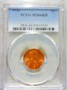 Superb Gem BU 1956 Philadelphia Minted Lincoln Cent PCGS MS 66 Red!