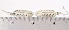 Simply Beautiful Sterling Silver Feather Dangle Earrings