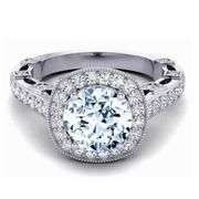 Sparkling 3.15 Ct Blue Ice Fire Moissanite Ring