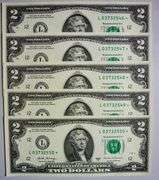 (5) Superb Crisp 2017A $2 Star Notes San Francisco-Consecutive!