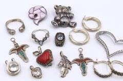 Group lot of vintage 925 sterling silver jewelry