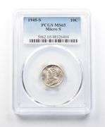 MS65 1945-S Micro S Mercury Dime PCGS