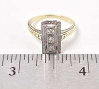Fantastic Vintage 14K Yellow and White Gold Diamond Ring