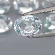 Glittering 3.49ct untreated platinum blue Aquamarine set