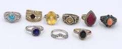 Group lot of vintage 925 sterling silver rings