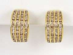Dazzling 1 Ct. T.W. Chnnel Set Diamond Earrings