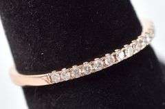 Fantastic 10K Rose Gold Diamond Band Ring