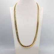 Huge 160.5 Grams MLB 14 Kt Gold Plate Cuban Link Chain