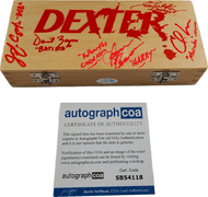 Dexter Cast Autographed Custom Blood Glass Slides Case ACOA