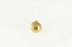 18K Yellow Gold Puffy Textured Sphere Ball Charm/Pendant